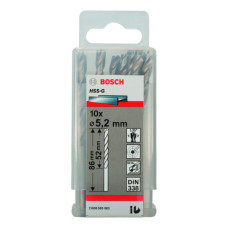 Свердло по металу Bosch HSS-G, DIN 338, 135°, 5.2х52х86 мм, 10 шт