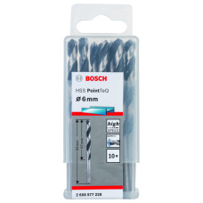 Свердло по металу Bosch HSS PointTeQ, DIN 338, 135°, 6х57х93 мм, 10 шт