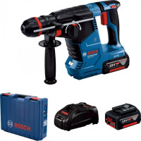 Акумуляторний перфоратор Bosch GBH 187-Li Professional, патрон One Chuck, 2 акб GBA 18V 5 Ah і з/п GAL 1880 CV, у кейсі