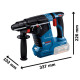 Акумуляторний перфоратор Bosch GBH 187-Li Professional, патрон SDS-Plus, акб GBA 18V 5 Ah і з/п GAL 18V-40, у кейсі