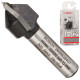 Фреза V-подібна пазова Bosch 8 мм, 16х16х45 мм, 90°