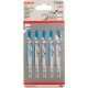 Пилка для лобзика Bosch T 218 A, 1.1-1.5х92 мм, 5 шт