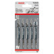 Пилка для лобзика Bosch T 244 D, 4.0-5.2Х100 мм, 5 шт