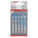 Пилка для лобзика Bosch T 118 A, 1.1-1.5Х92 мм, 5 шт