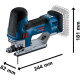 Акумуляторний лобзик Bosch GST 18V-155 SC Professional, без акб і з/п, в картоні