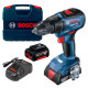Акумуляторний дриль-шуруповерт Bosch GSR 18V-50 Professional, 1 акб GBA 18V 5 Ah, 1 акб GBA 18V 2 Ah і з/п, у кейсі
