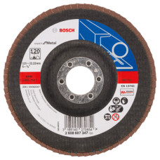 Пелюстковий шліфувальний круг Bosch Expert for Metal X551 125х22.23 мм К120