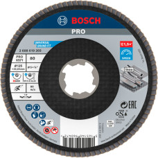 Пелюстковий шліфувальний круг Bosch PRO X571 125х22.23 мм G80 X-Lock