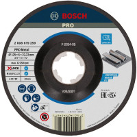 Зачисний круг Bosch PRO Metal 125х6х22,23 мм X-Lock