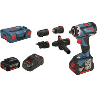 Акумуляторний дриль-шуруповерт Bosch GSR 18V-60 FC Professional з насадками, 2 акб GBA 18V 5 Ah і з/п, у кейсі