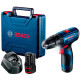 Акумуляторний ударний дриль-шуруповерт Bosch GSB 120-LI Professional, 2 акб GBA 12V 2 Ah і з/п, у кейсі