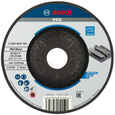 Зачисний круг Bosch PRO Metal 125х6х22.23 мм випуклий