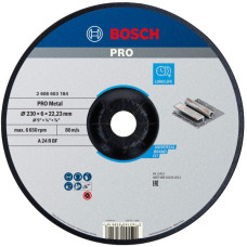 Зачисний круг Bosch PRO Metal 230х6х22.23 мм випуклий