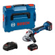 Акумуляторна кутова шліфмашина Bosch GWS 18V-10 Professional, 2 акб GBA 18V 5.0Ah, з/п GAL 1880 CV
