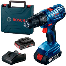 Акумуляторний ударний дриль-шуруповерт Bosch GSB 180-LI Professional, 2 акб GBA 18 V 2 Ah і з/п, у кейсі