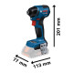 Акумуляторний ударний гайковерт Bosch GDR 18V-220 C Professional, без акумулятора і з/п