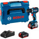 Акумуляторний дриль-шуруповерт Bosch GSR 18V-90 C Professional, 2 акб GBA 18V 5.0 Ah і з/п GAL 18V-40, у L-BOXX 136