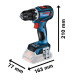 Акумуляторний дриль-шуруповерт Bosch GSR 18V-90 C Professional, без акб і з/п, у L-BOXX 136