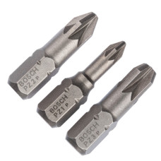 Біти Bosch Extra Hart PZ1, PZ2, PZ3 25 мм, 3 шт