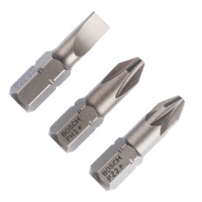 Біти Bosch Extra-Hart S 1.0x5.5, PH2, PZ2, 25 мм, 3 шт