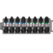 Набір насадок для загвинчування PRO Impact PH1, PH2 (2 шт), PH3, PZ1, PZ2 (2 шт), PZ3, 25 мм, 8 шт