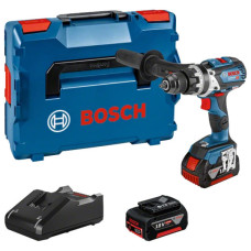 Акумуляторний ударний дриль-шуруповерт Bosch GSB 18V-110 C Professional з 2 акб GBA 18V 5.0 Ah і з/п GAL 18V-40 в L-Boxx 136