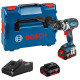 Акумуляторний ударний дриль-шуруповерт Bosch GSB 18V-110 C Professional з 2 акб GBA 18V 5.0 Ah і з/п GAL 18V-40 в L-Boxx 136