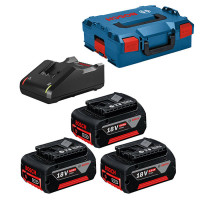 Набір 3 акумулятори Bosch GBA 18V 5.0 Ah, з/п GAL 18-40 CV в L-Boxx