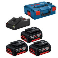 Набір 3 акумулятори Bosch GBA 18V 5.0 Ah, з/п GAL 18-40 CV в L-Boxx