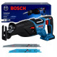 Акумуляторна шабельна пила Bosch GSA 185-LI Professional без акб і з/п, з 2 полотнами, в картоні