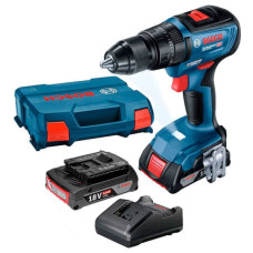 Акумуляторний ударний дриль-шуруповерт Bosch GSB 18V-50 Professional з 2 акб GBA 18V 2 Ah і з/п GAL 18V-20 в L-Case