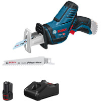 Акумуляторна шабельна пила Bosch GSA 12V-14 Professional з 1 акб GBA 12V 2 Ah, з/п GAL 12V-40 і 2 полотнами, в картоні