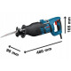 Шабельна пила Bosch GSA 1300 PCE Professional з 2 полотнами, в кейсі