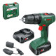 Акумуляторний ударний дриль-шуруповерт Bosch EasyImpact 18V-40, 2 акб PBA 18V 1.5Ah та з/п AL 18V-20, в кейсі