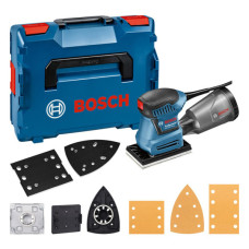 Вібраційна шліфувальна машина Bosch Professional GSS 160-1 A Multi, з набором шліфувальних пластин і аркушів, у кейсі