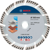 Алмазний диск Bosch PRO Multi Material 180x22.23x2.4 мм, 10 шт