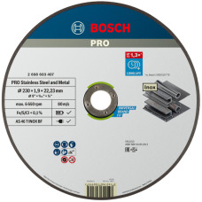 Відрізний круг Bosch PRO Stainless Steel and Metal 230x1.9x22.23 мм