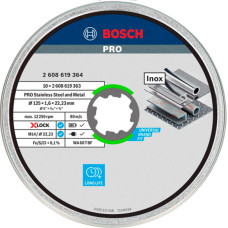 Круг відрізний Bosch X-Lock Standard for Inox 125х1.6х22.23 мм, 10 шт