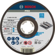 Круг відрізний Bosch X-Lock PRO Stainless Steel and Metal 115×1.6×22.23 мм