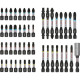 Набір ударних біт Bosch PRO Impact PH/R/TX, 25/55/65 мм, 48 шт