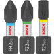 Набір ударних біт Bosch PRO PH, PZ, TX 25 мм, 25 шт
