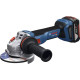 Акумуляторна кутова шліфувальна машина Bosch GWS 18V-11 S Professional, 1 акб GBA 18V 5.0Ah та з/п GAL 1880 CV, у кейсі L-BOXX 136