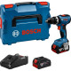 Акумуляторний ударний дриль-шуруповерт Bosch GSB 18V-65 Professional, 2 акб GBA 18V 5.0 Ah і з/п GAL 18V-40, у кейсі L-BOXX 136 N