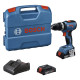 Акумуляторний ударний дриль-шуруповерт Bosch GSB 18V-65 Professional, 2 акб GBA 18V 2.0 Ah та з/п GAL 18V-20, у L-Case