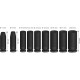 Набір ударних торцевих головок Bosch Pro Impact Socket Deep Set 3/8" 7-19 мм, 60-63 мм, 9 шт