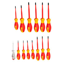 Набір викруток Bosch Professional VDE SL, PH, PZ, TX з однополюсним індикатором фази, 14 шт у L-BOXX 102