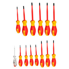 Набір викруток Bosch Professional VDE SL, PH, PZ, TX з однополюсним індикатором фази, 14 шт у L-BOXX 102