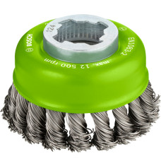 Щітка чашкова Bosch X-Lock 75 мм пучки Inox 0.5 мм