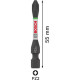 Біти Bosch Pro Pozidriv Impact PZ2, 55 мм, 15 шт