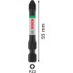 Біти Bosch Pro Pozidriv Impact PZ3, 55 мм, 2 шт